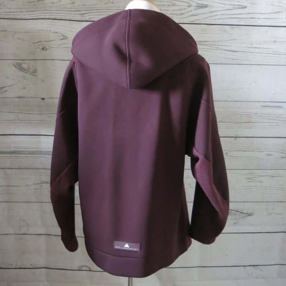 Stella McCartney for Adidas Maroon Hoodie Jacket - Size Small - Picture 3 of 6